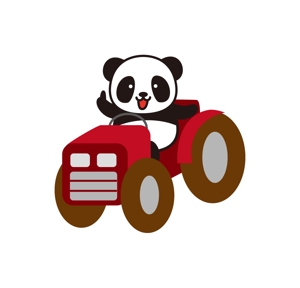 yamaad (yamaguchi_ad)さんのパンダがトラクターに乗っているマスコットキャラクターデザインへの提案