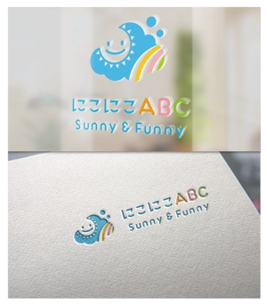 KR-design (kR-design)さんの英会話教室 「にこにこABC Sunny & Funny」 のロゴへの提案