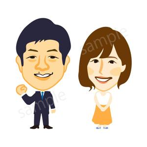 YAdesign ()さんのHP掲載用の社員紹介デフォルメ似顔絵（イラスト）への提案