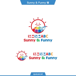 queuecat (queuecat)さんの英会話教室 「にこにこABC Sunny & Funny」 のロゴへの提案