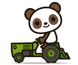 THE_watanabakery (the_watanabakery)さんのパンダがトラクターに乗っているマスコットキャラクターデザインへの提案