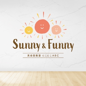 つる (a-tsuru)さんの英会話教室 「にこにこABC Sunny & Funny」 のロゴへの提案