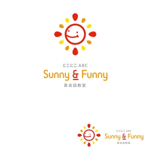 Design co.que (coque0033)さんの英会話教室 「にこにこABC Sunny & Funny」 のロゴへの提案
