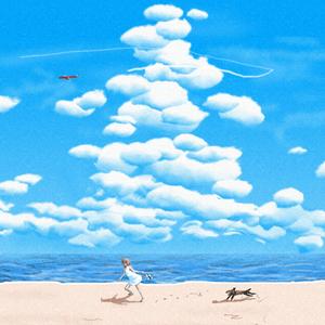 ドナルド・バーダック  (mszakumo6)さんのジブリ風のイラスト制作(砂浜、青い空、雲、旋回する飛行機)への提案