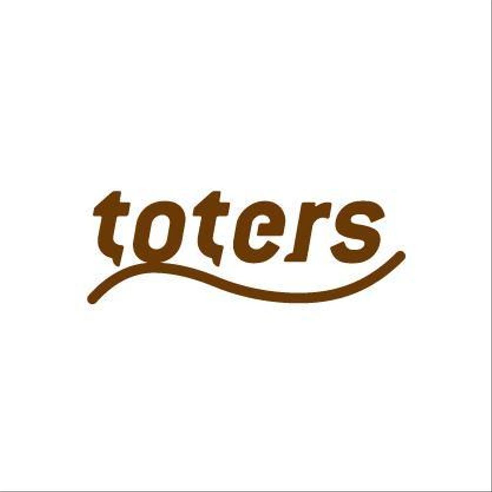 トートバッグ、Tシャツ、ポロシャツ等のブランド「toters」のロゴ