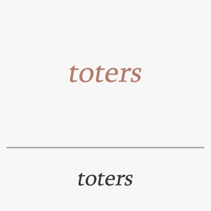 baku_modokiさんのトートバッグ、Tシャツ、ポロシャツ等のブランド「toters」のロゴへの提案