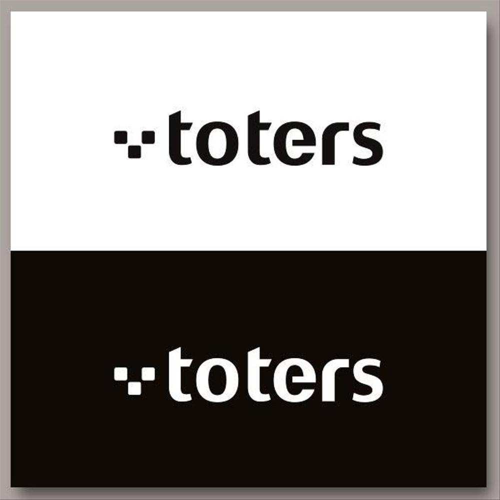 トートバッグ、Tシャツ、ポロシャツ等のブランド「toters」のロゴ