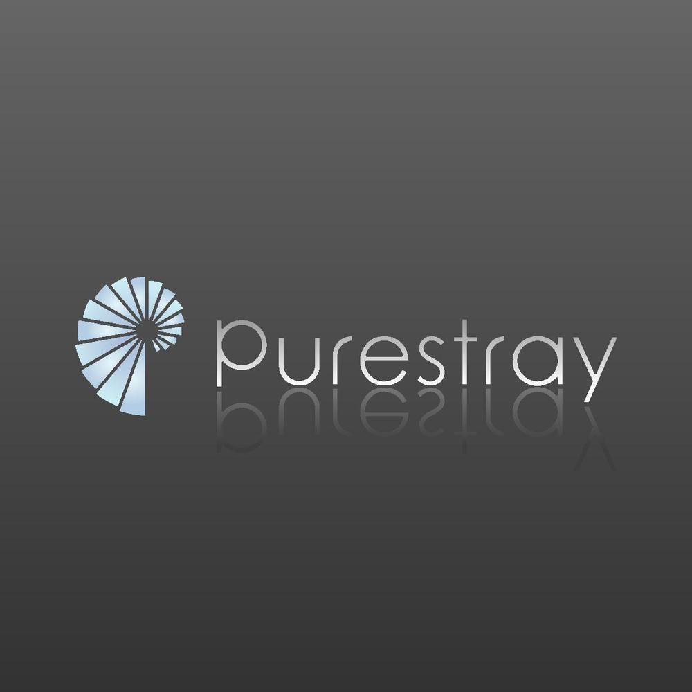 「Purestray    (株)ピュアレストレイ　（日本語は重要ではありません）」のロゴ作成