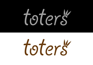 THREEWHEELS (threewheels)さんのトートバッグ、Tシャツ、ポロシャツ等のブランド「toters」のロゴへの提案