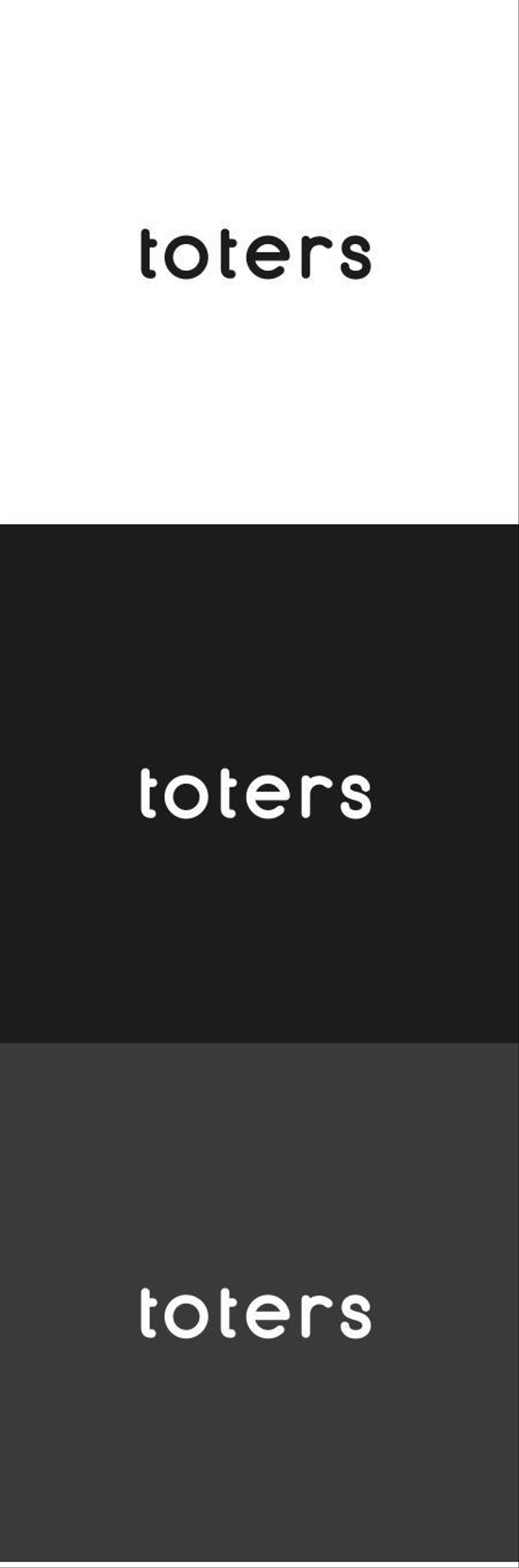 トートバッグ、Tシャツ、ポロシャツ等のブランド「toters」のロゴ