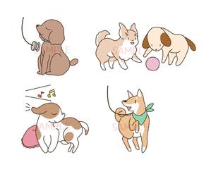 しがつ (Tsudumi_A)さんのシンプルで温かみのある子犬のイラストへの提案