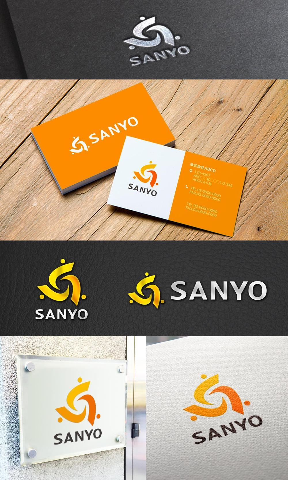 建設業、 株式会社三陽(SANYO)のロゴ