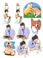 八巻利行 (Yamaki)さんのシンプルで温かみのある子犬のイラストへの提案