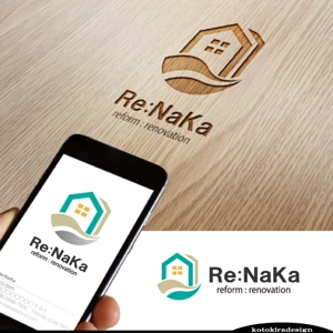 K-Design (kotokiradesign)さんのリフォーム会社『Re:Naka』の名刺やHPのロゴをお願いします。への提案