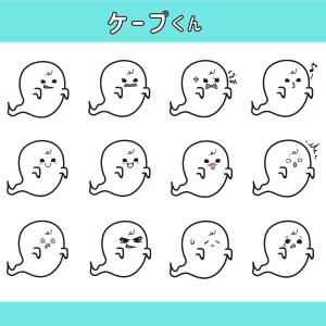 柀野イリ(Hino Iri) ()さんのシンプルなお化けのキャラクターデザイン（表情差分必須）への提案