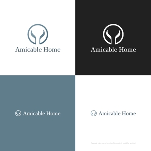 themisably ()さんの女性の気持ちを引きつける新築施工会社「AMICABLE HOME」（アミカブルホーム）のロゴへの提案