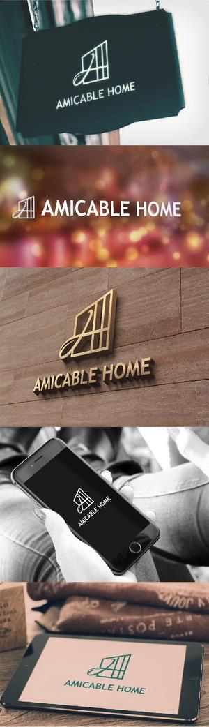 k_31 (katsu31)さんの女性の気持ちを引きつける新築施工会社「AMICABLE HOME」（アミカブルホーム）のロゴへの提案