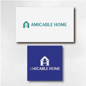 wisdesign (wisteriaqua)さんの女性の気持ちを引きつける新築施工会社「AMICABLE HOME」（アミカブルホーム）のロゴへの提案