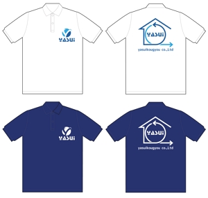 NonnoDesignLabo 片岡希 (NozomiKataoka)さんのリフォーム会社「YASUI」のポロシャツデザイン（裏表）への提案