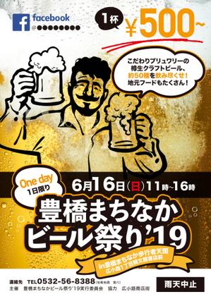 黒木誠 (kurokimakoto)さんの豊橋まちなかビール祭り’19のポスターデザインへの提案