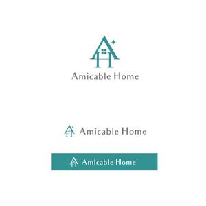  K-digitals (K-digitals)さんの女性の気持ちを引きつける新築施工会社「AMICABLE HOME」（アミカブルホーム）のロゴへの提案