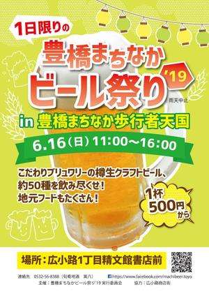 fukushima (salt_xp)さんの豊橋まちなかビール祭り’19のポスターデザインへの提案