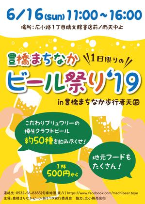 chiakimaru (chiakimaru)さんの豊橋まちなかビール祭り’19のポスターデザインへの提案
