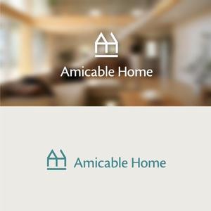 Q (qtoon)さんの女性の気持ちを引きつける新築施工会社「AMICABLE HOME」（アミカブルホーム）のロゴへの提案