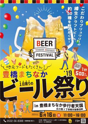 女性に響く広告づくり専門のマーケッター (IKEDesign)さんの豊橋まちなかビール祭り’19のポスターデザインへの提案