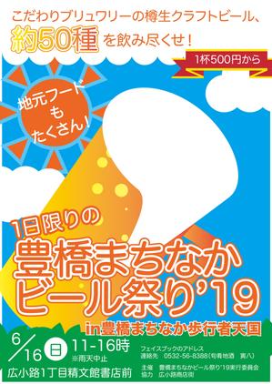 渡部 大輝 (Daiki-Watabe)さんの豊橋まちなかビール祭り’19のポスターデザインへの提案