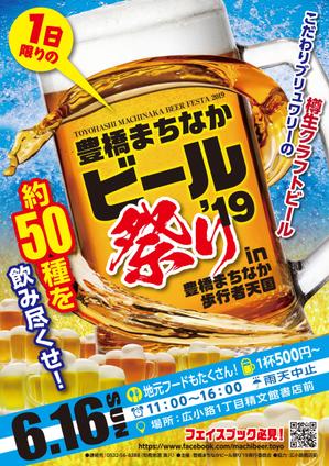 Y.design (yamashita-design)さんの豊橋まちなかビール祭り’19のポスターデザインへの提案