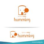 Innocent public tree (nekosu)さんの「おうちパン・料理教室humming」のロゴへの提案