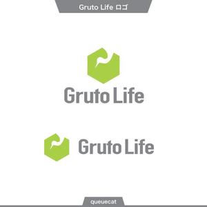 queuecat (queuecat)さんの医療と健康（ヘルスケア）サービスを提供する「Gruto Life」のロゴへの提案