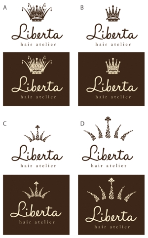 恵比寿大黒子 (Ebisu-Daikoku-Ko)さんの美容室「liberta」のロゴ作成への提案