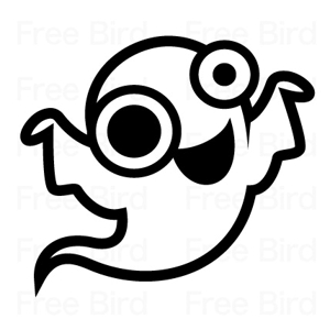 free bird (free-bird)さんのシンプルなお化けのキャラクターデザイン（表情差分必須）への提案
