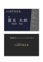 ヨシカ (Lowkyu25)さんの投資顧問会社「株式会社 the STOCK」の名刺デザインへの提案