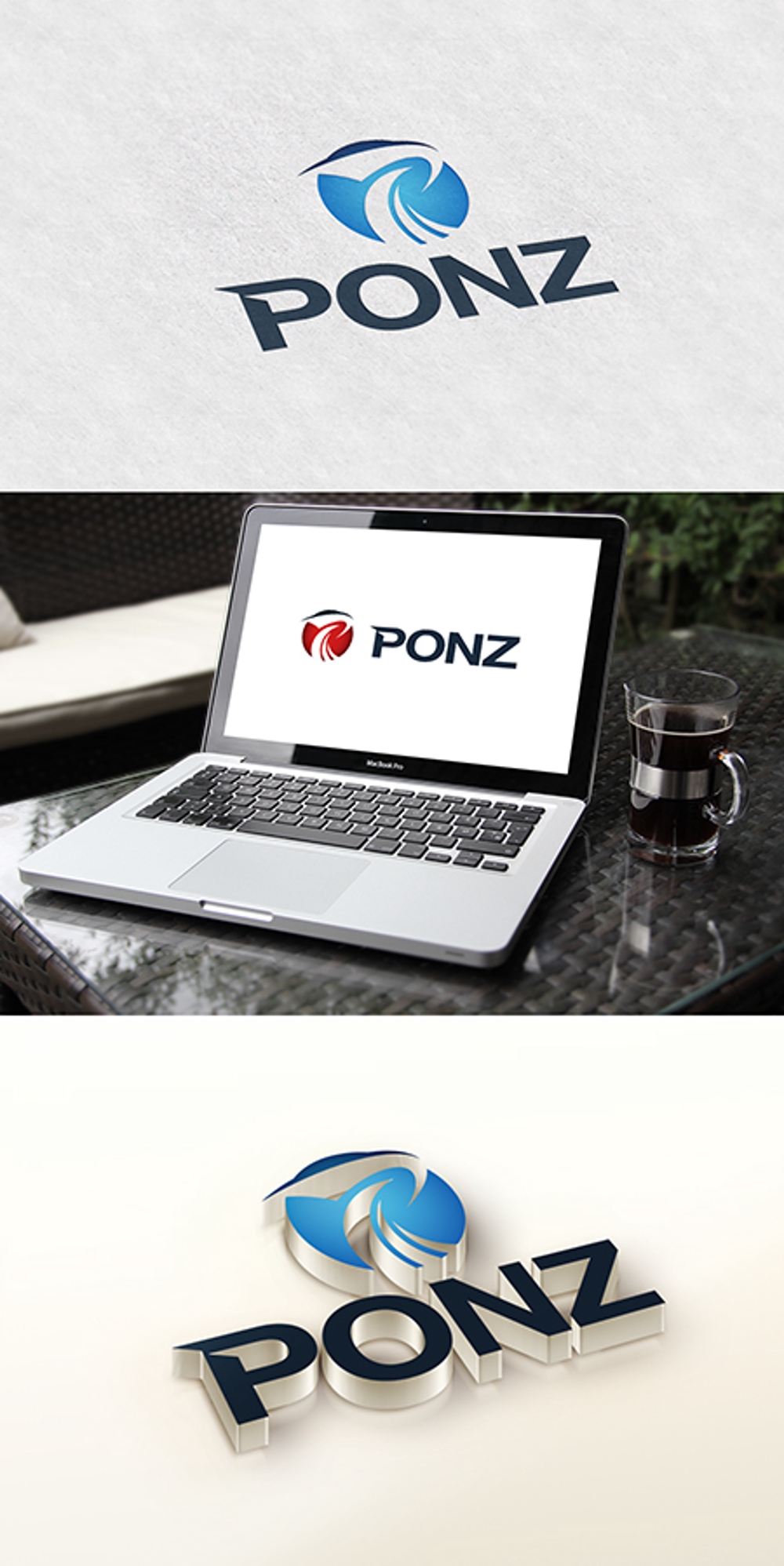 飲食店経営　株式会社PONZ の会社ロゴデザイン