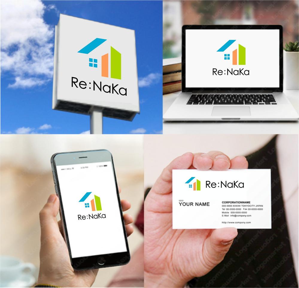 リフォーム会社『Re:Naka』の名刺やHPのロゴをお願いします。