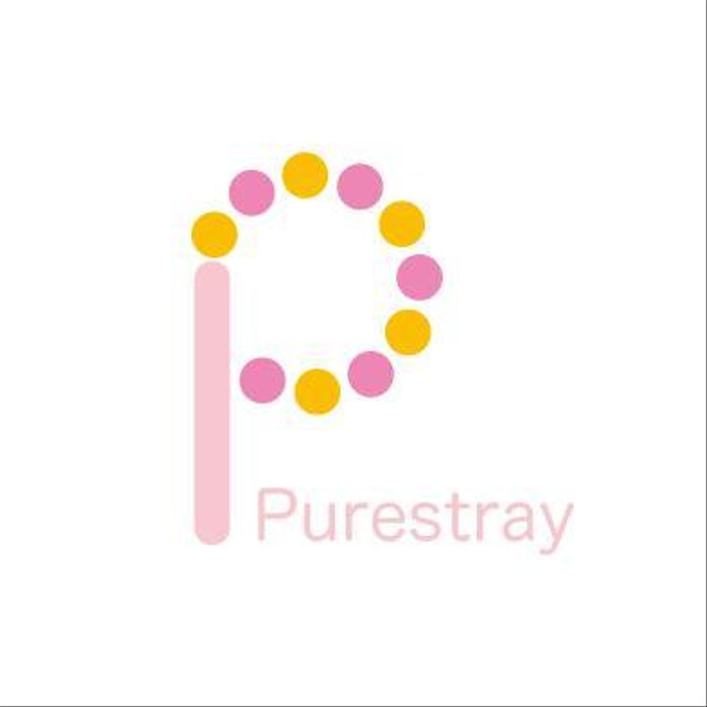 「Purestray    (株)ピュアレストレイ　（日本語は重要ではありません）」のロゴ作成