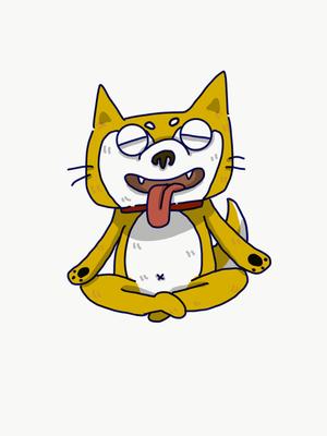 ぎさん (Takashi_yuna)さんの柴犬が座禅を組んでいるマスコットキャラクターデザインへの提案