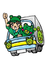 森本利 (toshi-morimori)さんのトラック+クマのキャラクターデザインへの提案