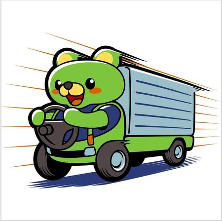 modemodeoさんのトラック+クマのキャラクターデザインへの提案