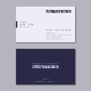 yjmi (yjmi)さんの投資顧問会社「株式会社 the STOCK」の名刺デザインへの提案