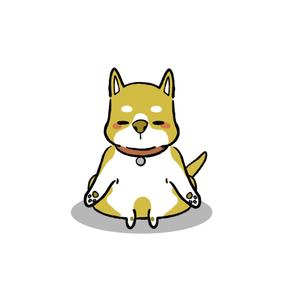 ももひき (momo_04)さんの柴犬が座禅を組んでいるマスコットキャラクターデザインへの提案
