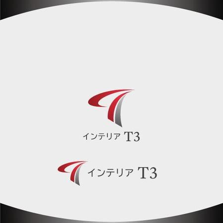 D.R DESIGN (Nakamura__)さんの内外装リフォーム の 会社  『インテリア T 3 （ﾃｨｰｽﾘｰ）』の ロゴへの提案