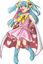 どでんちゃん (fumatsuchi)さんの得意気に右手の人差し指で鼻の下をこする魔法少女の全身のイラスト制作への提案