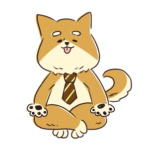 江國てまり (oky_09)さんの柴犬が座禅を組んでいるマスコットキャラクターデザインへの提案