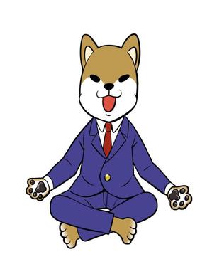 嘉月マコト ()さんの柴犬が座禅を組んでいるマスコットキャラクターデザインへの提案