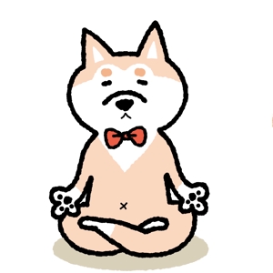 NYAPPI (nyappi)さんの柴犬が座禅を組んでいるマスコットキャラクターデザインへの提案