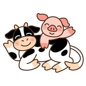 hachibi (hachibi)さんの豚、牛のイラストへの提案